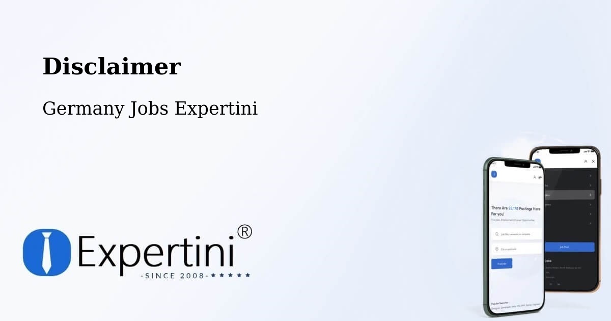 Disclaimer – Gescher - Germany Jobs Expertini